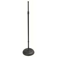 OnStage MS7201QTR - микрофонная стойка, прямая, круглое основание, регулируемая высота,черная купить