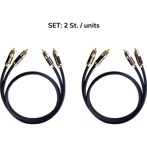 Межкомпонентный кабель  Oehlbach STATE OF THE ART XXL Black Connection Cable RCA, 2x1,50m, gold, D1C13834 купить фото 10