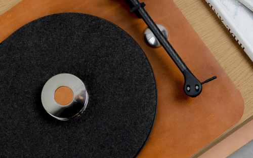 Elipson CHROMA STABILIZER прижим / клэмп с коричневой кожей купить