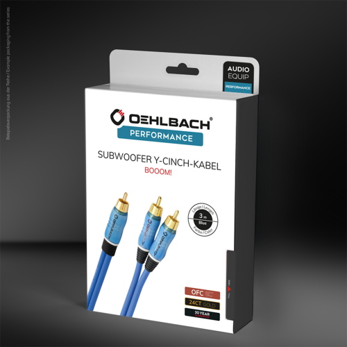 Сабвуферный кабель  Oehlbach PERFORMANCE BOOOM! Y-Adapter cable, 10m blue, D1C22710 купить фото 3