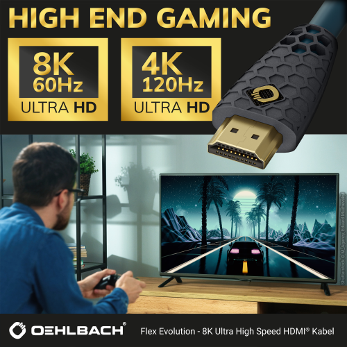 HDMI кабель  Oehlbach EXCELLENCE Flex Evolution UHD HDMI cable 2,0m, D1C92602 купить фото 8