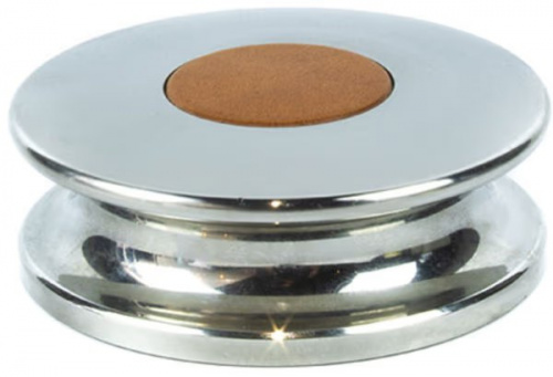 Elipson CHROMA STABILIZER прижим / клэмп с коричневой кожей купить фото 3