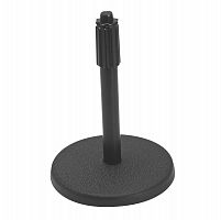 OnStage DS7200B - микрофонная стойка, прямая, круглое основание, регулируемая высота,черная купить