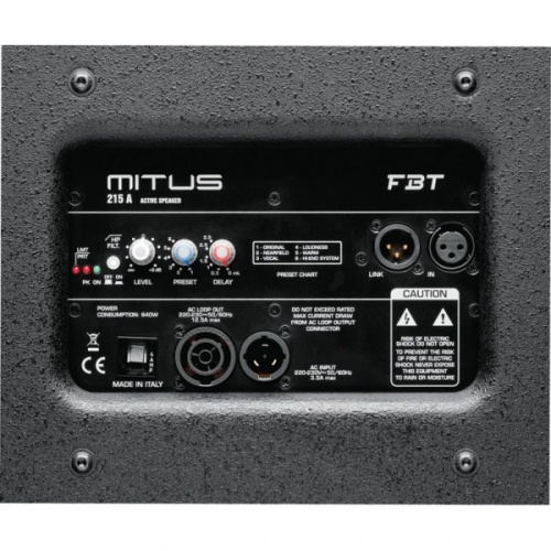 FBT MITUS 215A - 2-х полосная активная акустическая система, 1100+250Вт купить фото 2