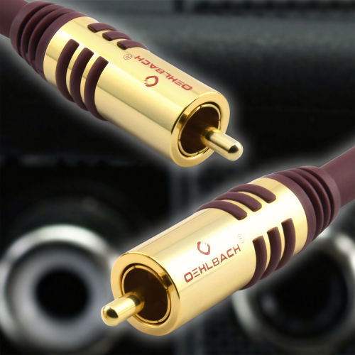 Сабвуферный кабель  Oehlbach PERFORMANCE NF Sub-cable cinch/cinch, 2 0m mono red, D1C20532 купить фото 4
